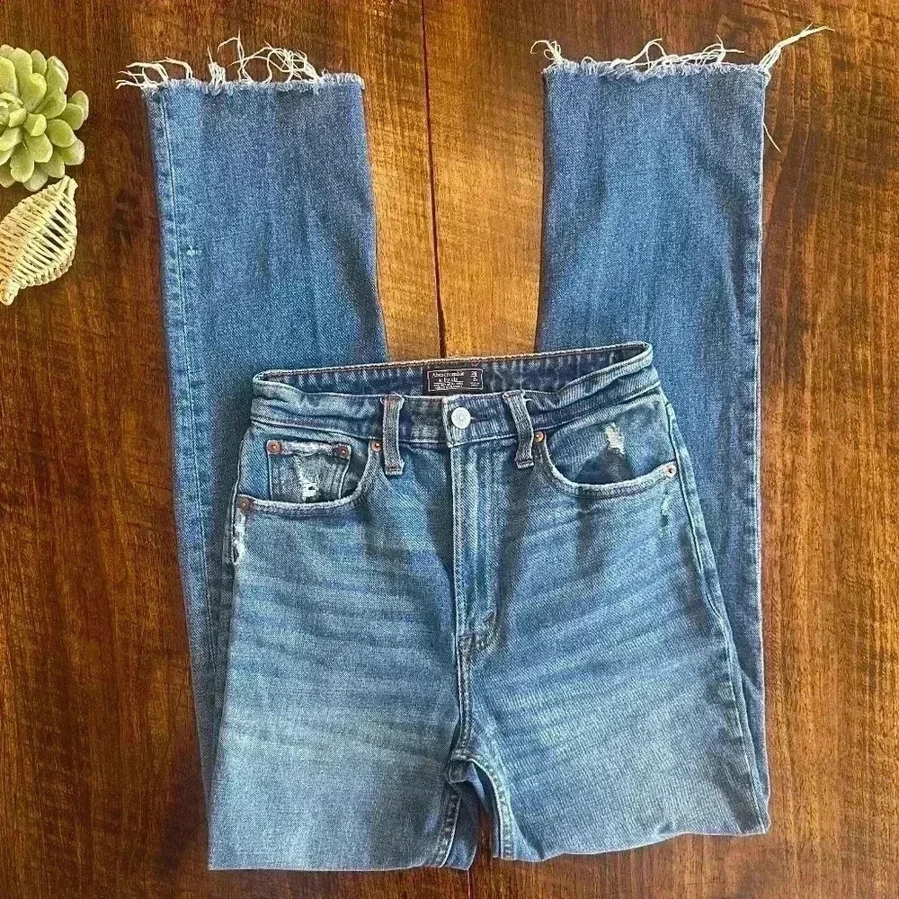 Abercrombie & Fitch Blue Straight Leg Jeans